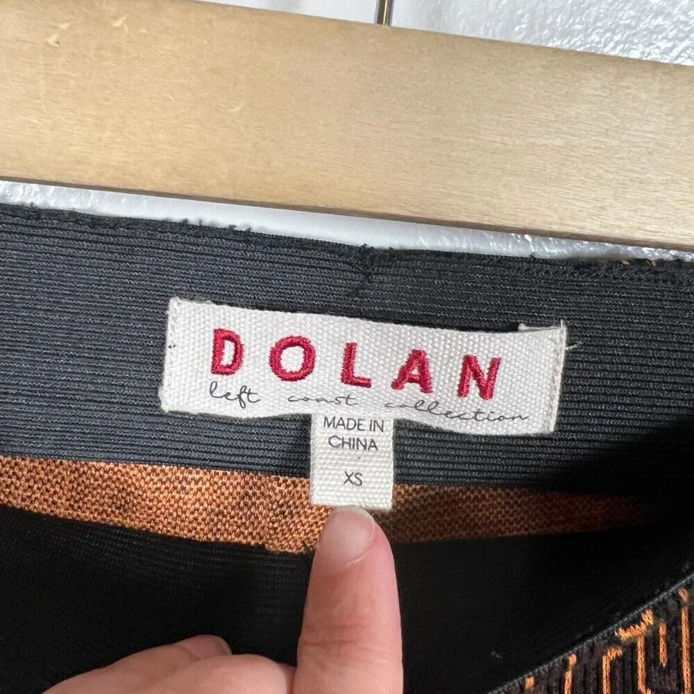 Dolan Anthropologie Pants Size XS Black Orange Retro Mod Work Office Pull On